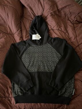 Coach Black and Charcoal Signature Panel Hoodie size 3XL NWT. Never worn.